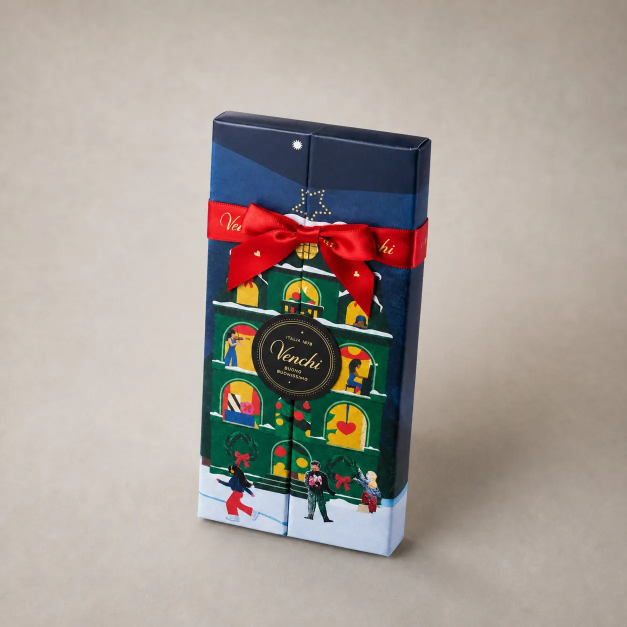 Luxury Holiday Townhouse Gatefold Chocolate Rigid Box
