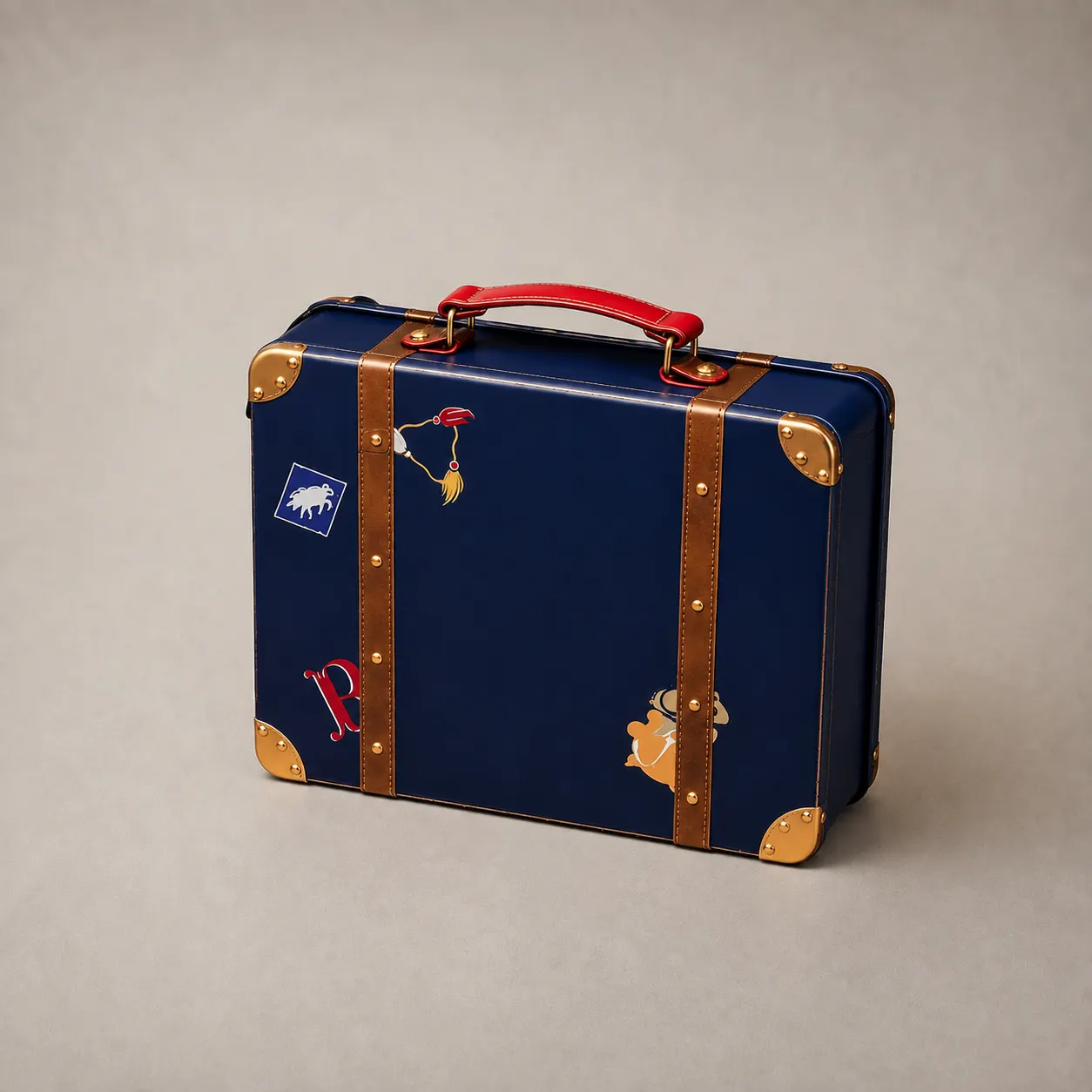 Luxury Royal Blue Vintage Suitcase Rigid Presentation Box