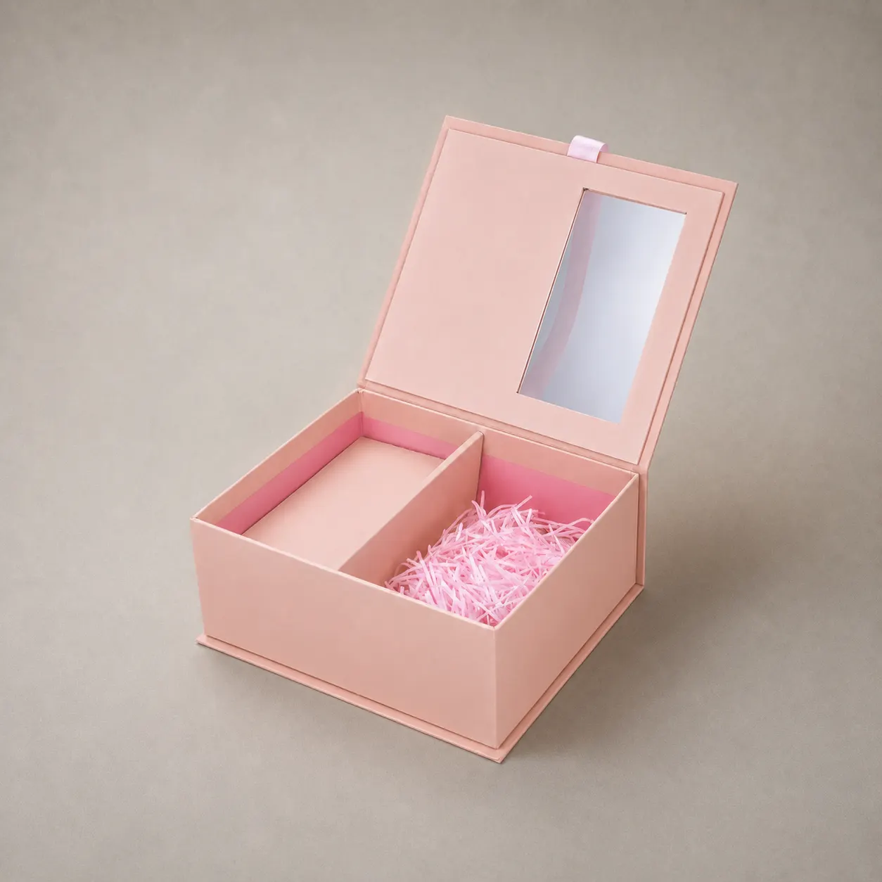 Luxury Dusty Pink Magnetic Hinged Perfume Box with Window
